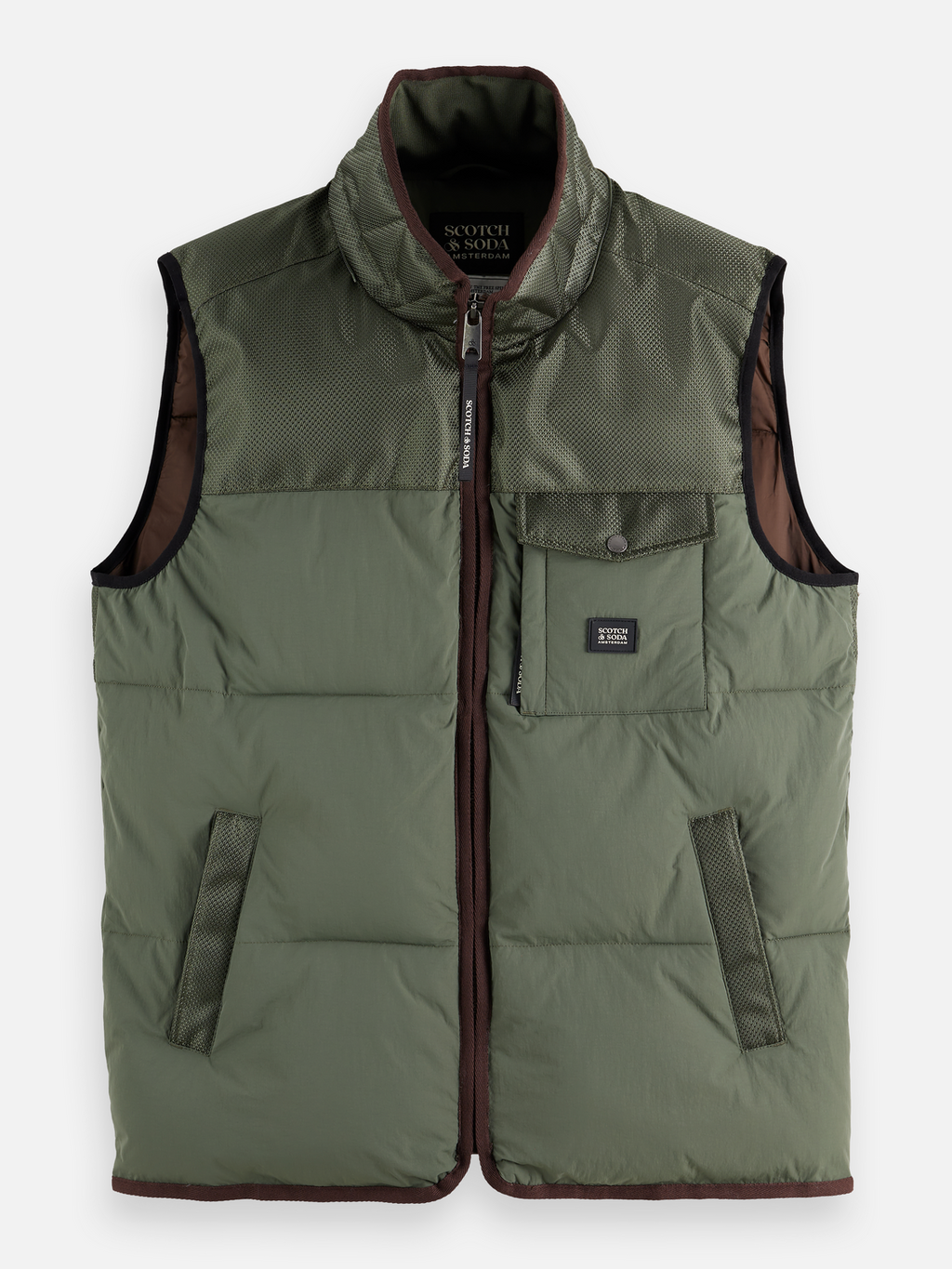 Hooded puffer vest