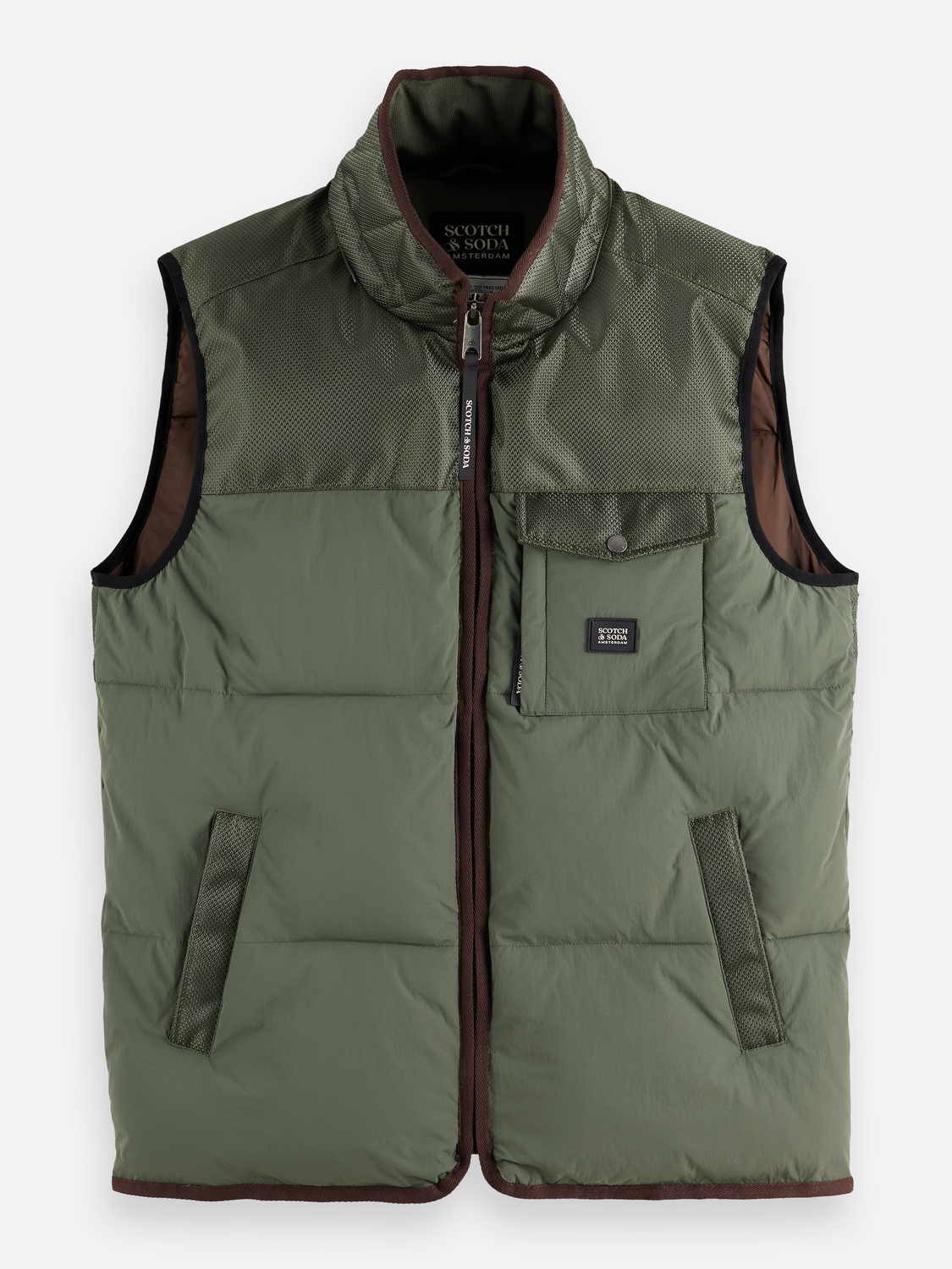 Hooded puffer vest