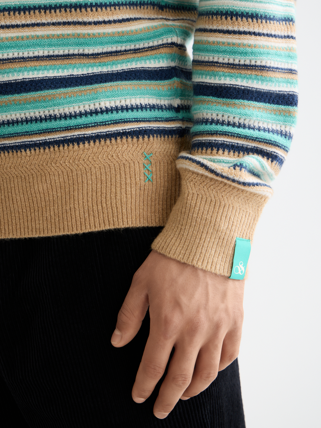 striped pullover knit