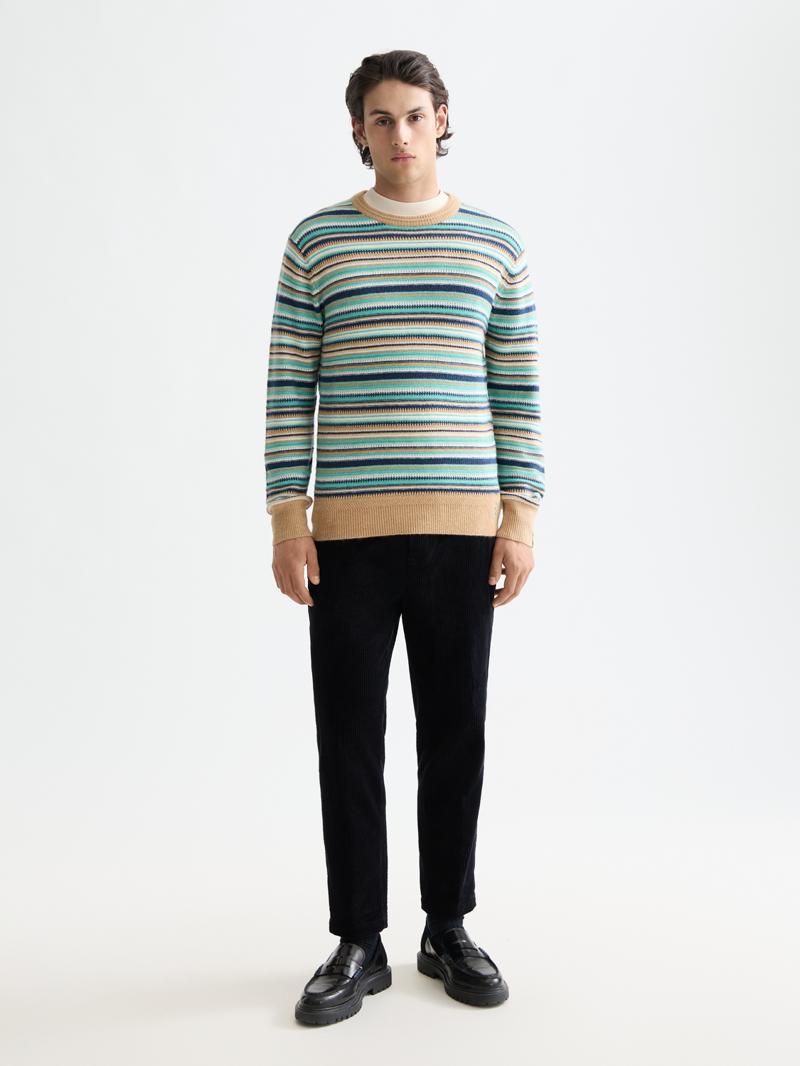striped pullover knit