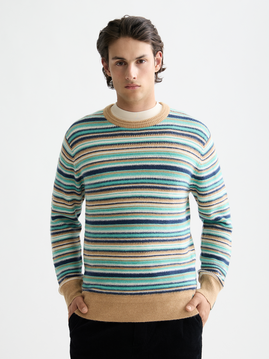 striped pullover knit