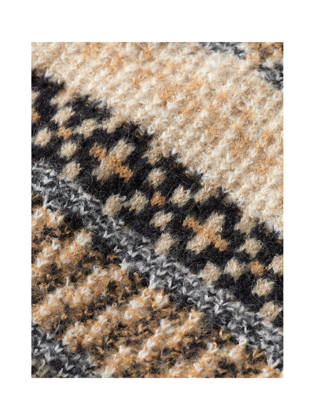 Jacquard dropped shoulder crewneck