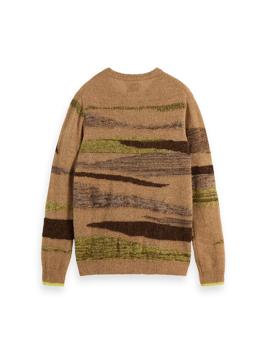 Fluffy alpaca wool blend crew neck
