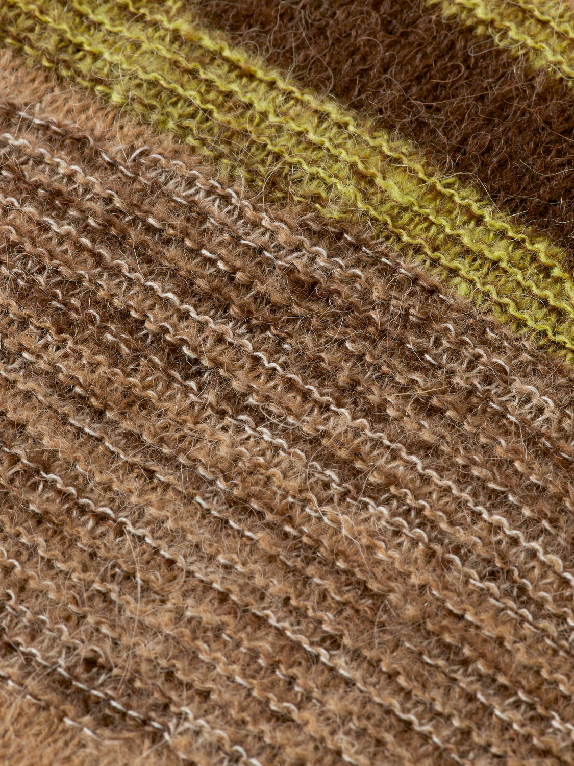Fluffy alpaca wool blend crew neck
