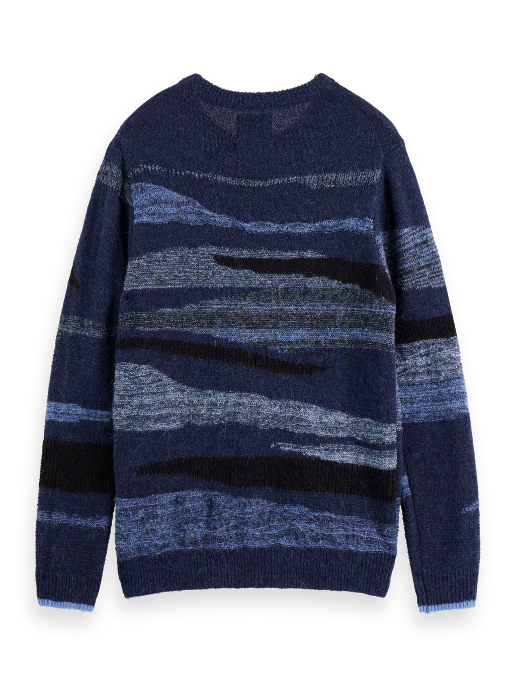 Fluffy alpaca wool blend crew neck
