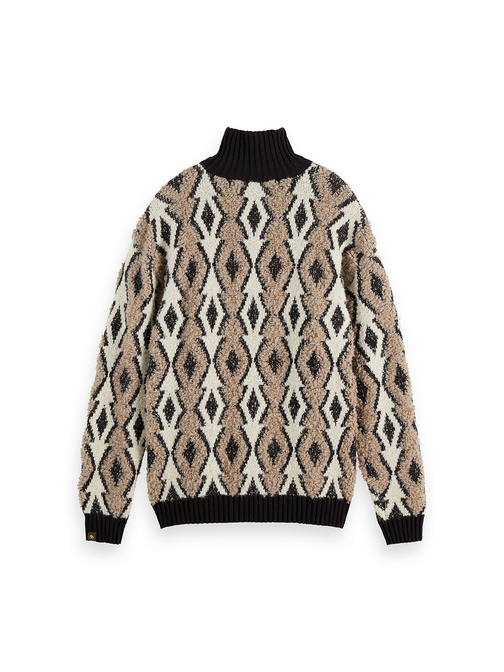 Argyles jacquard dropped shoulder pullover