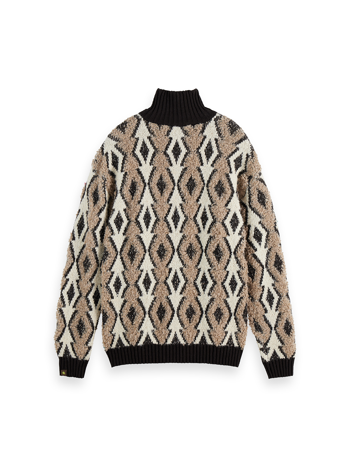 Argyles jacquard dropped shoulder pullover