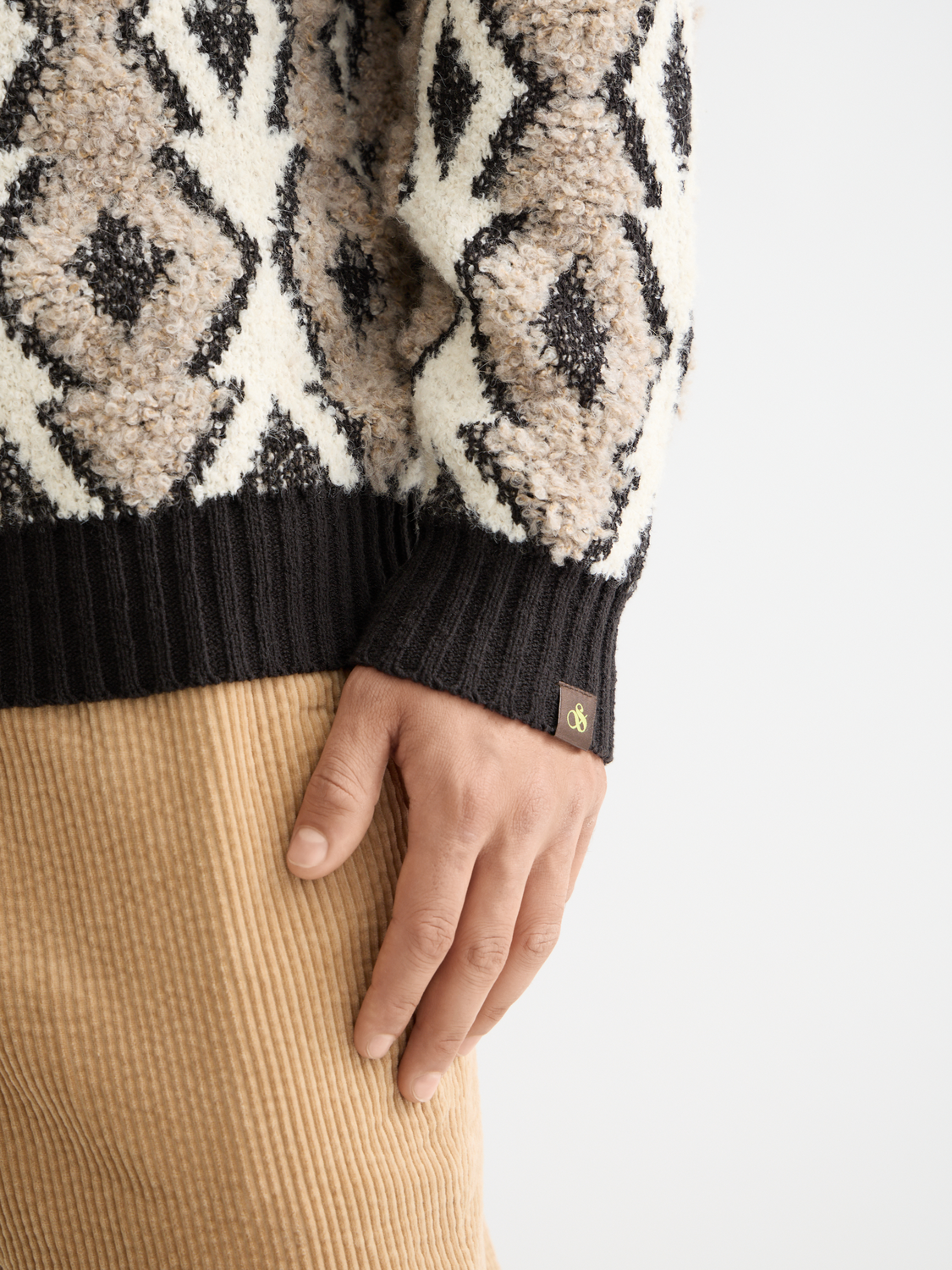 Argyles jacquard dropped shoulder pullover – Scotch & Soda Amsterdam