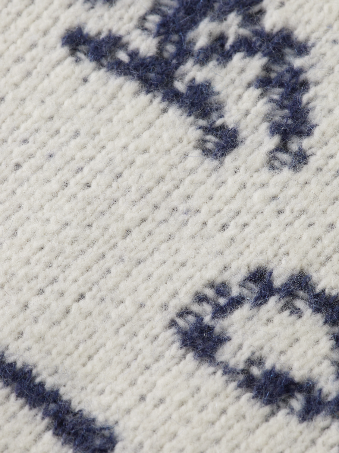 Jacquard dropped shoulder pullover