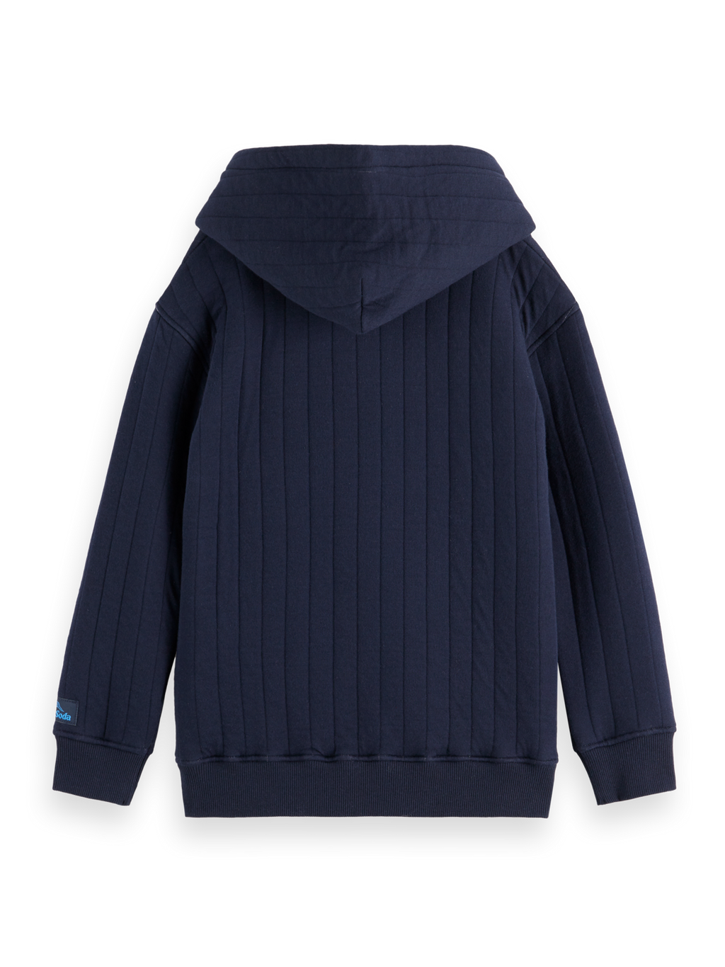 Boys Relaxed quilted patchwork hoodie