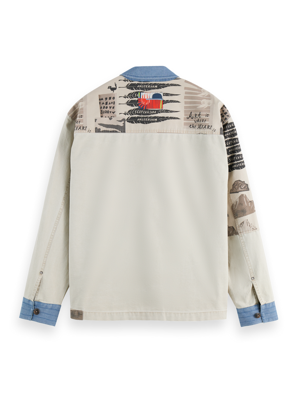 Printed block worker jacket
