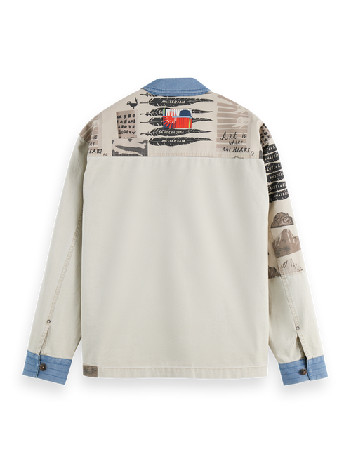 Printed block worker jacket