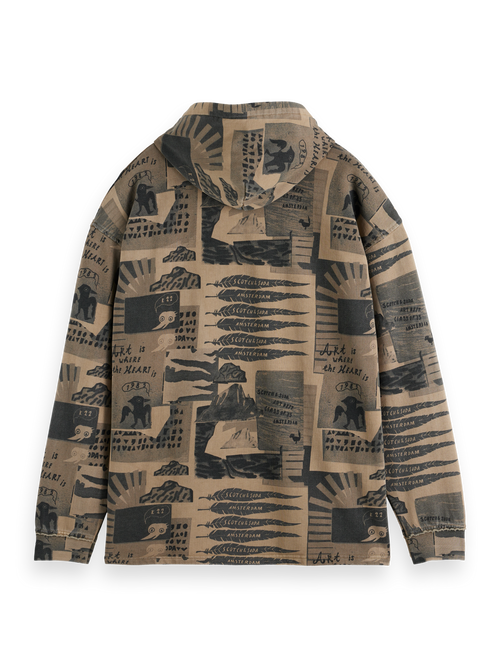 overdyed printed hoodie