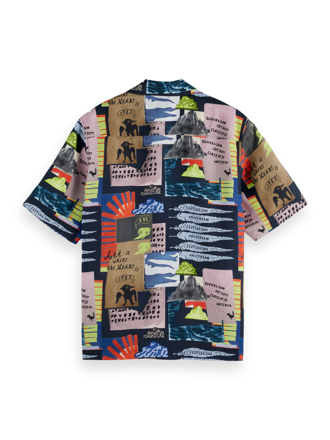 tencel printed short sleeve shirt