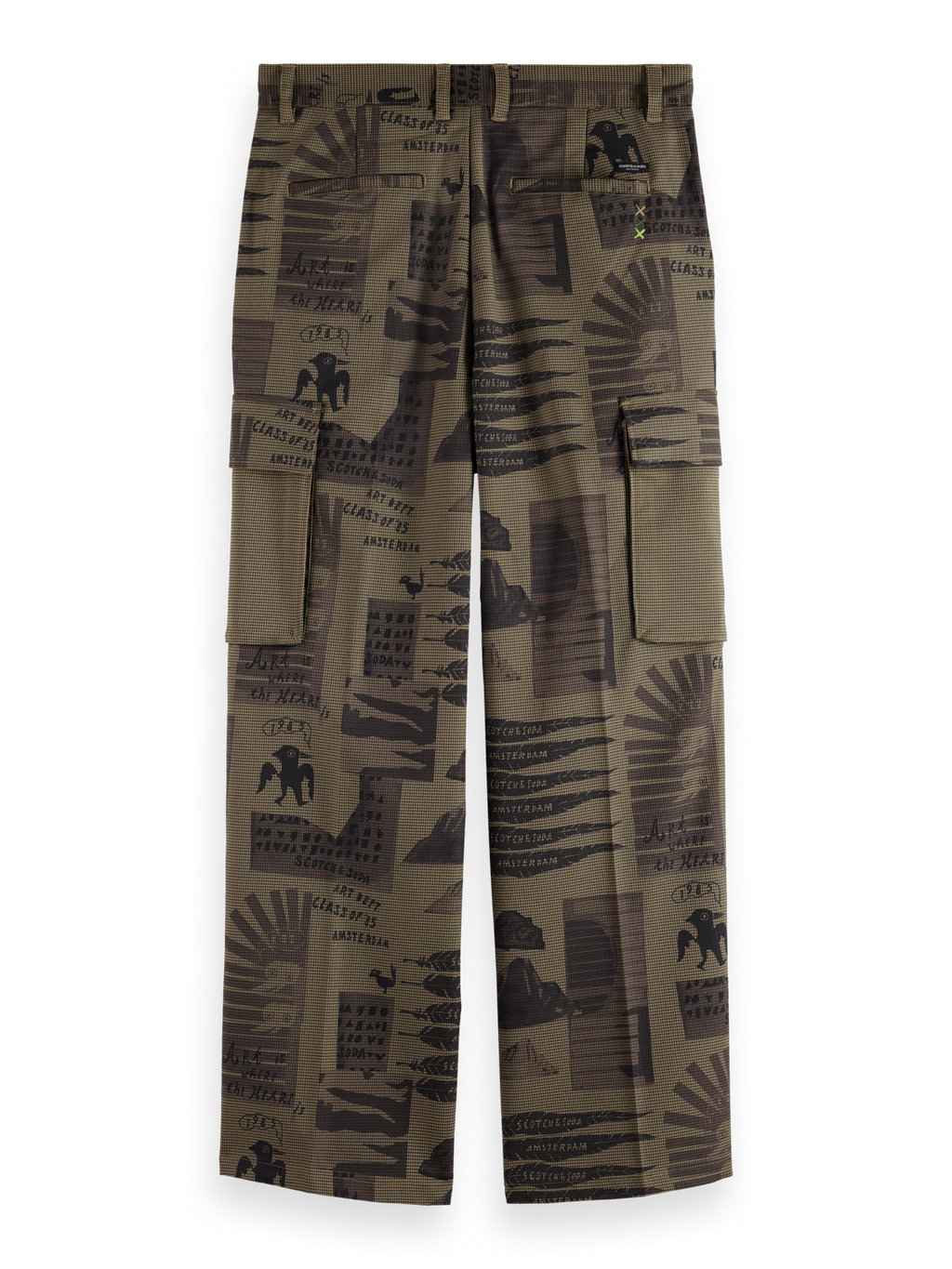 Baggy printed cargo pants