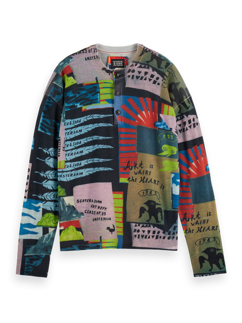 printed henley