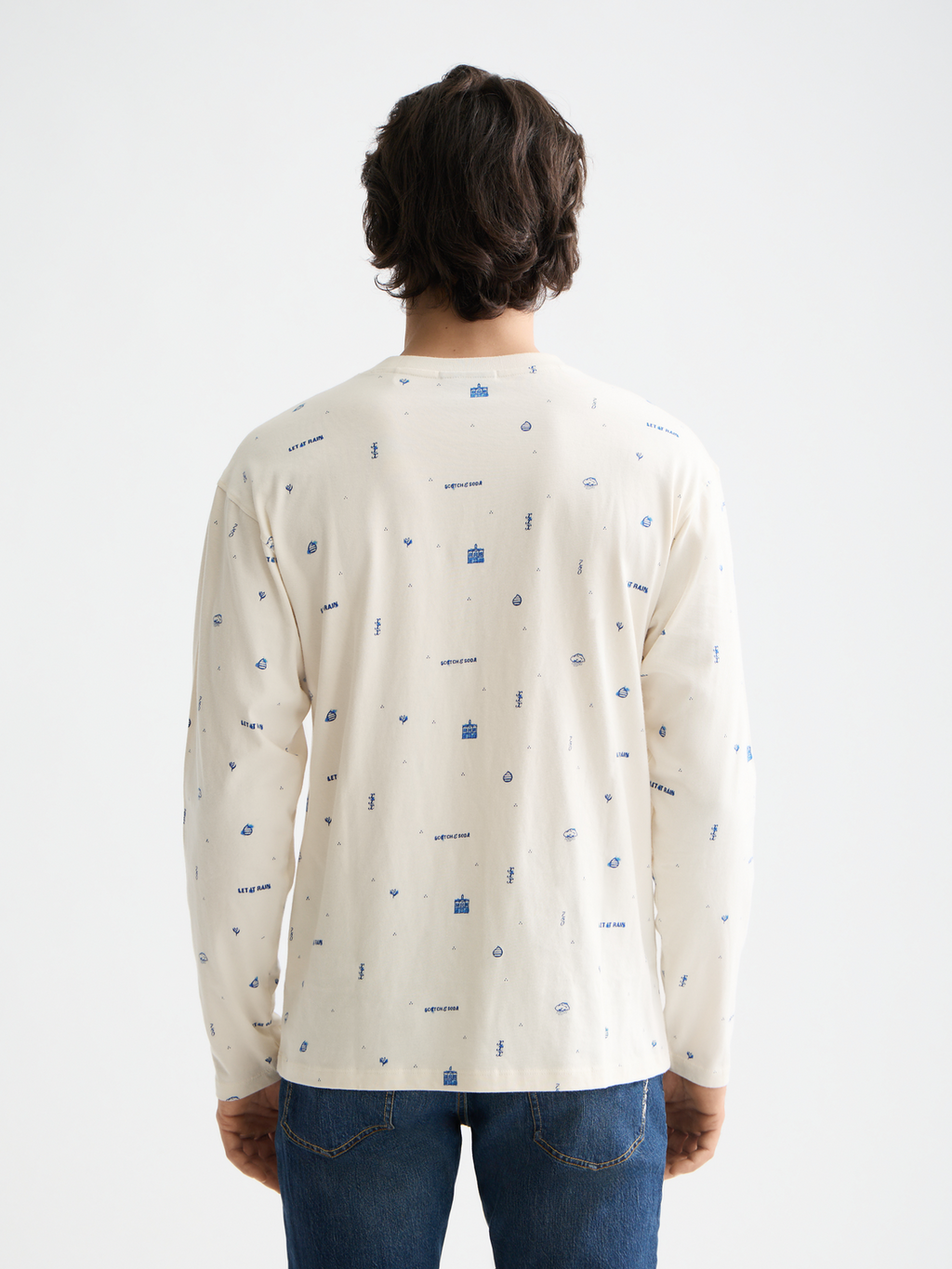 Allover Print Long-Sleeve Top – Let It Rain Collection