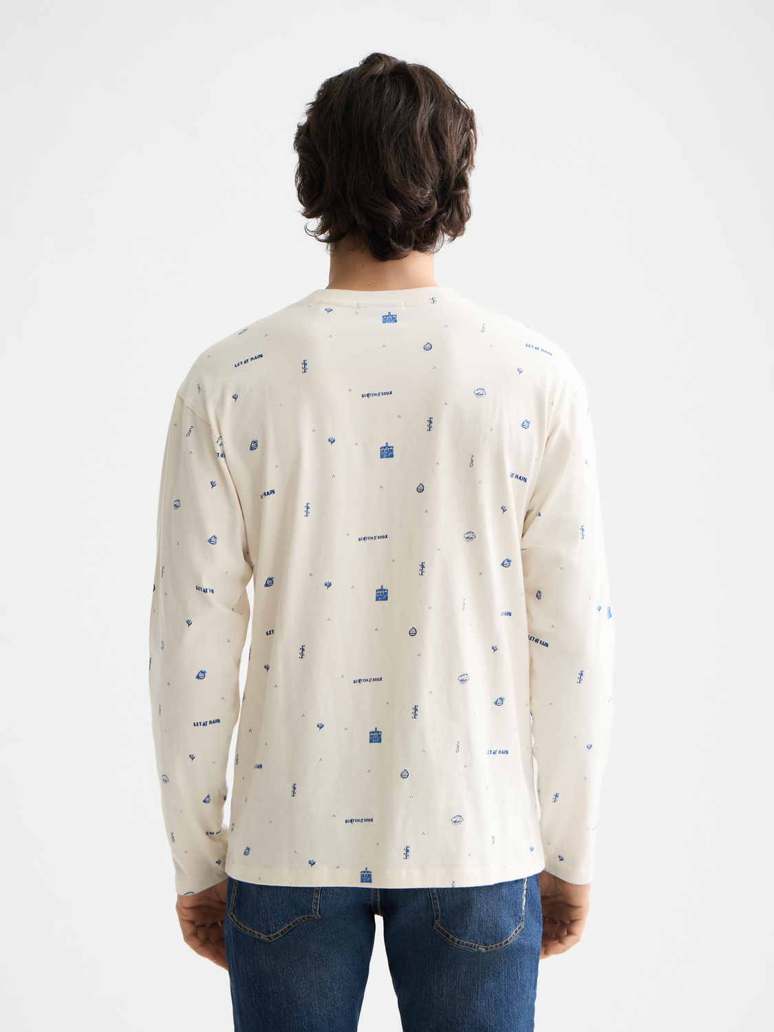 Allover Print Long-Sleeve Top – Let It Rain Collection