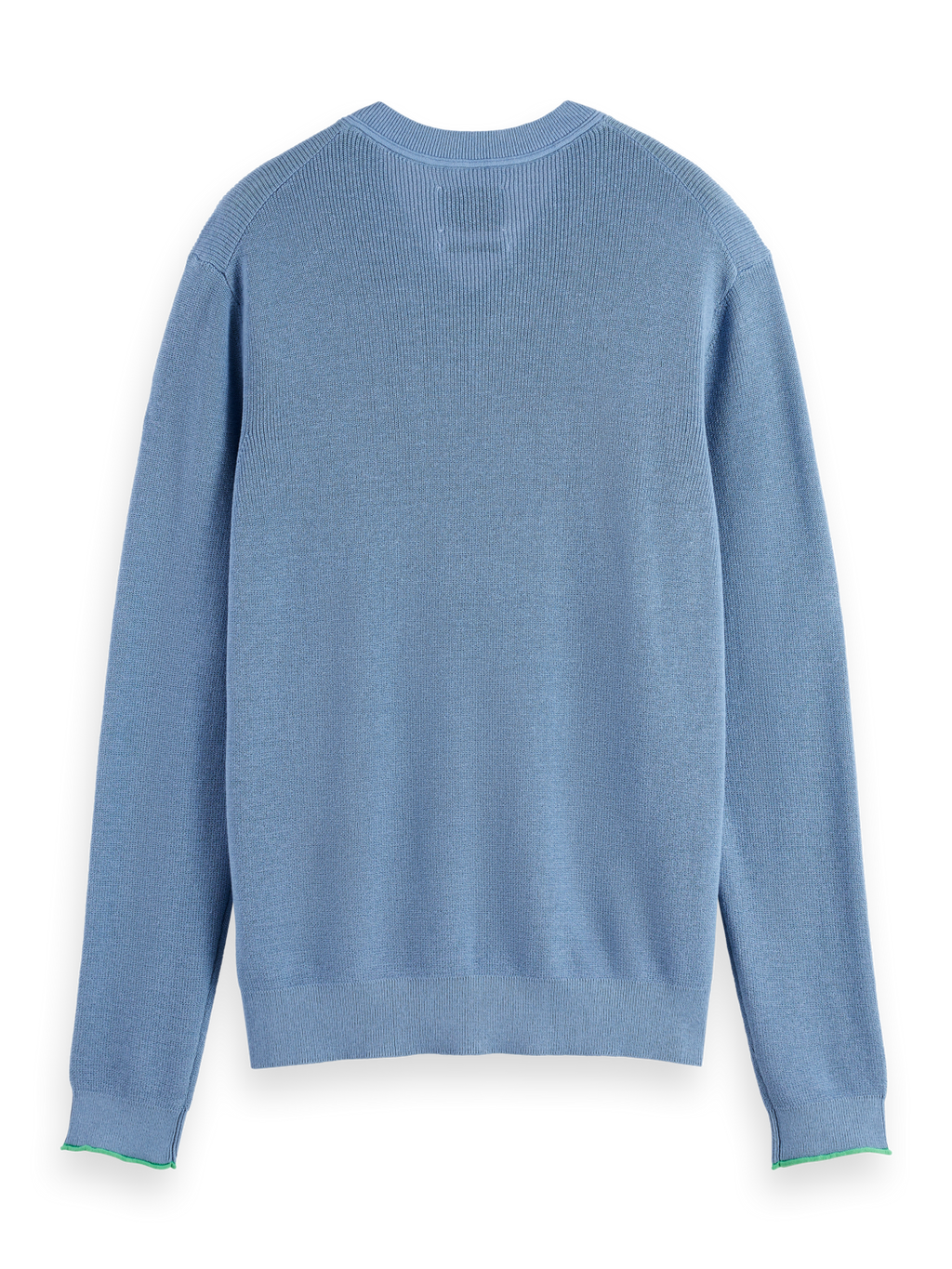 cotton linen v-neck knit