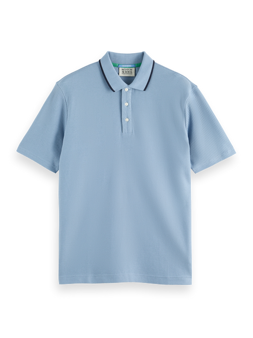 Relaxed-fit structured polo