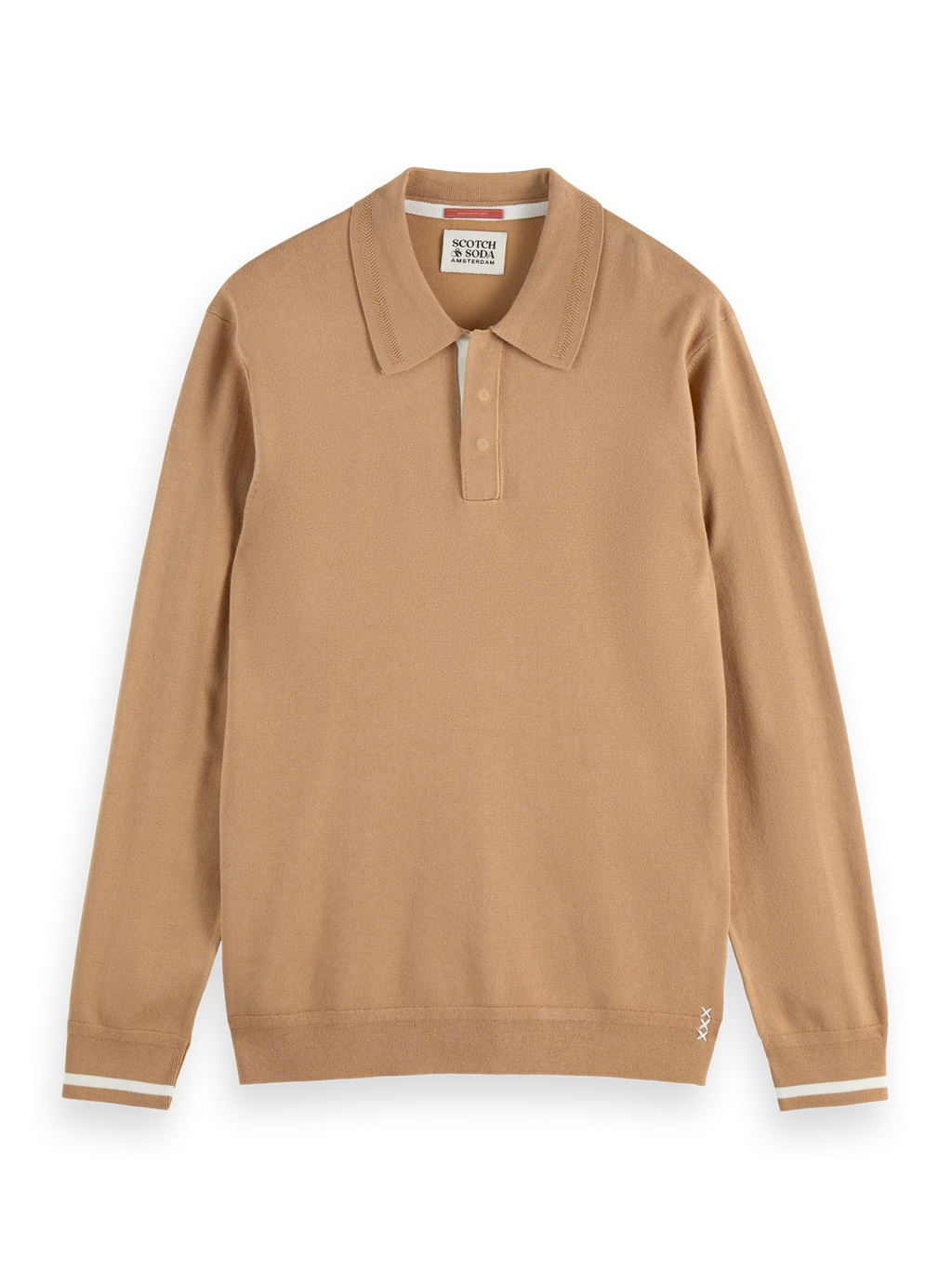 Knitted Long Sleeve Polo