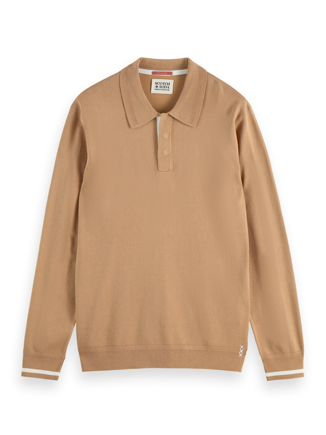Knitted Long Sleeve Polo