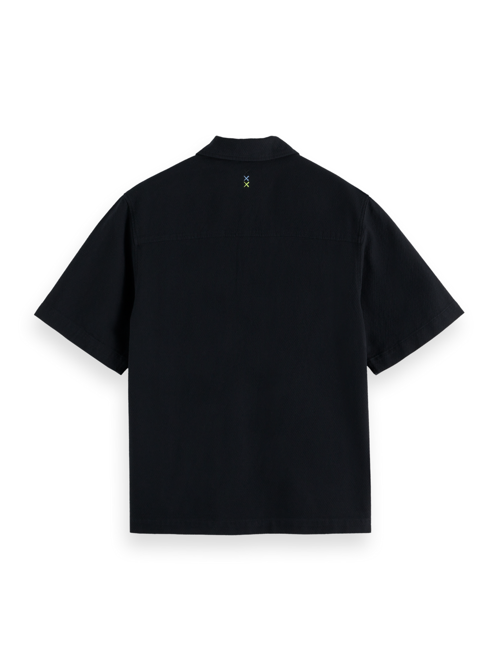 Structured cotton short sleeve shirt