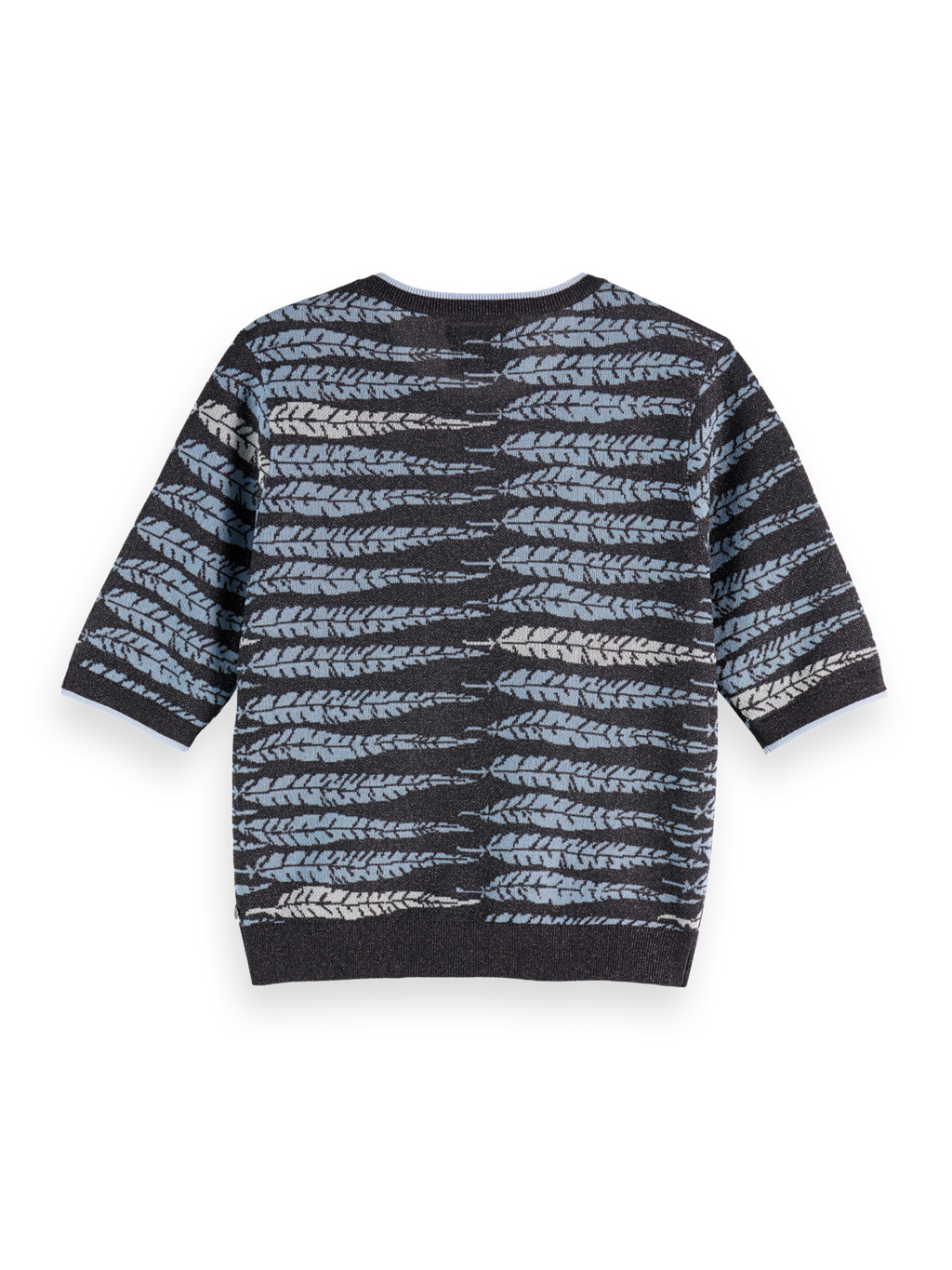 Lurex jacquard knitted top
