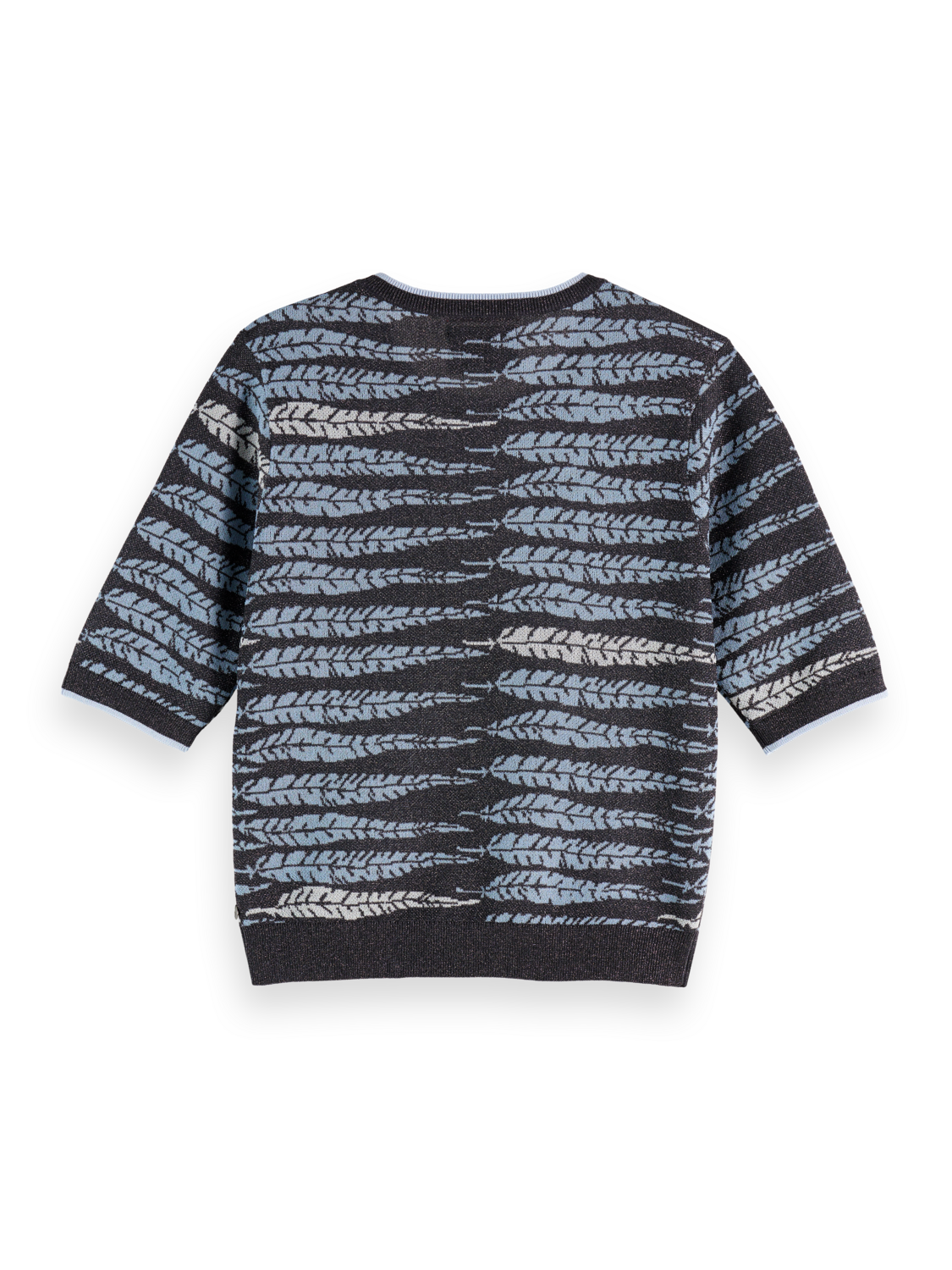 Lurex jacquard knitted top