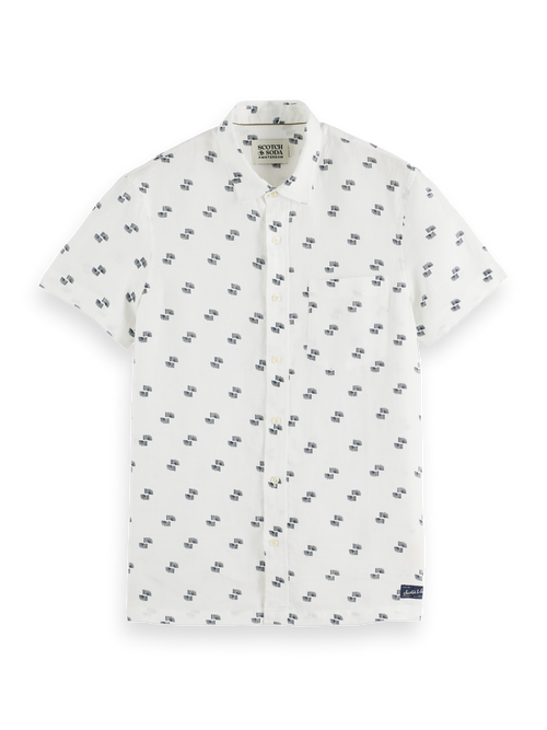 Regular-fit all-over printed shirt