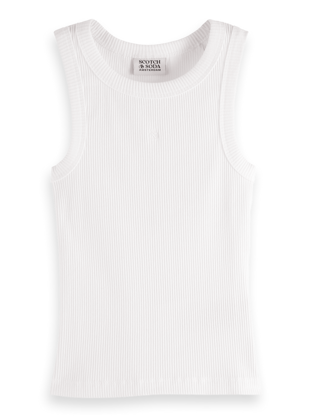 Girls Essentials ribbed slim tank top - BRIGHT WHITE