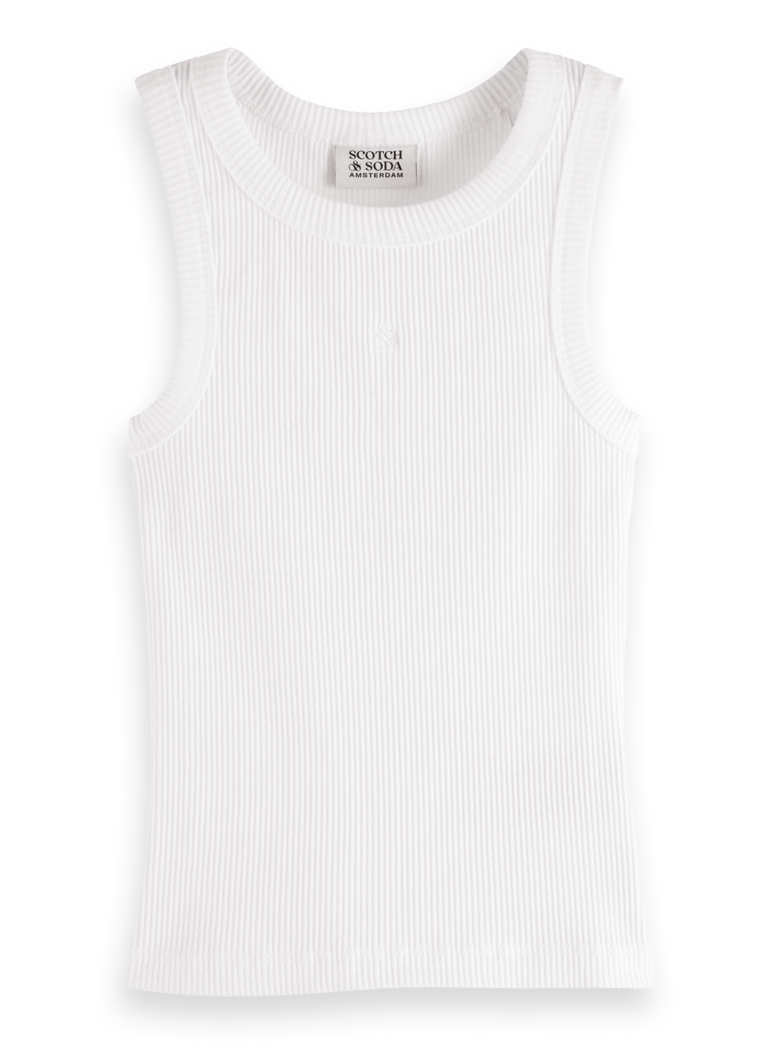 Girls Essentials ribbed slim tank top - BRIGHT WHITE