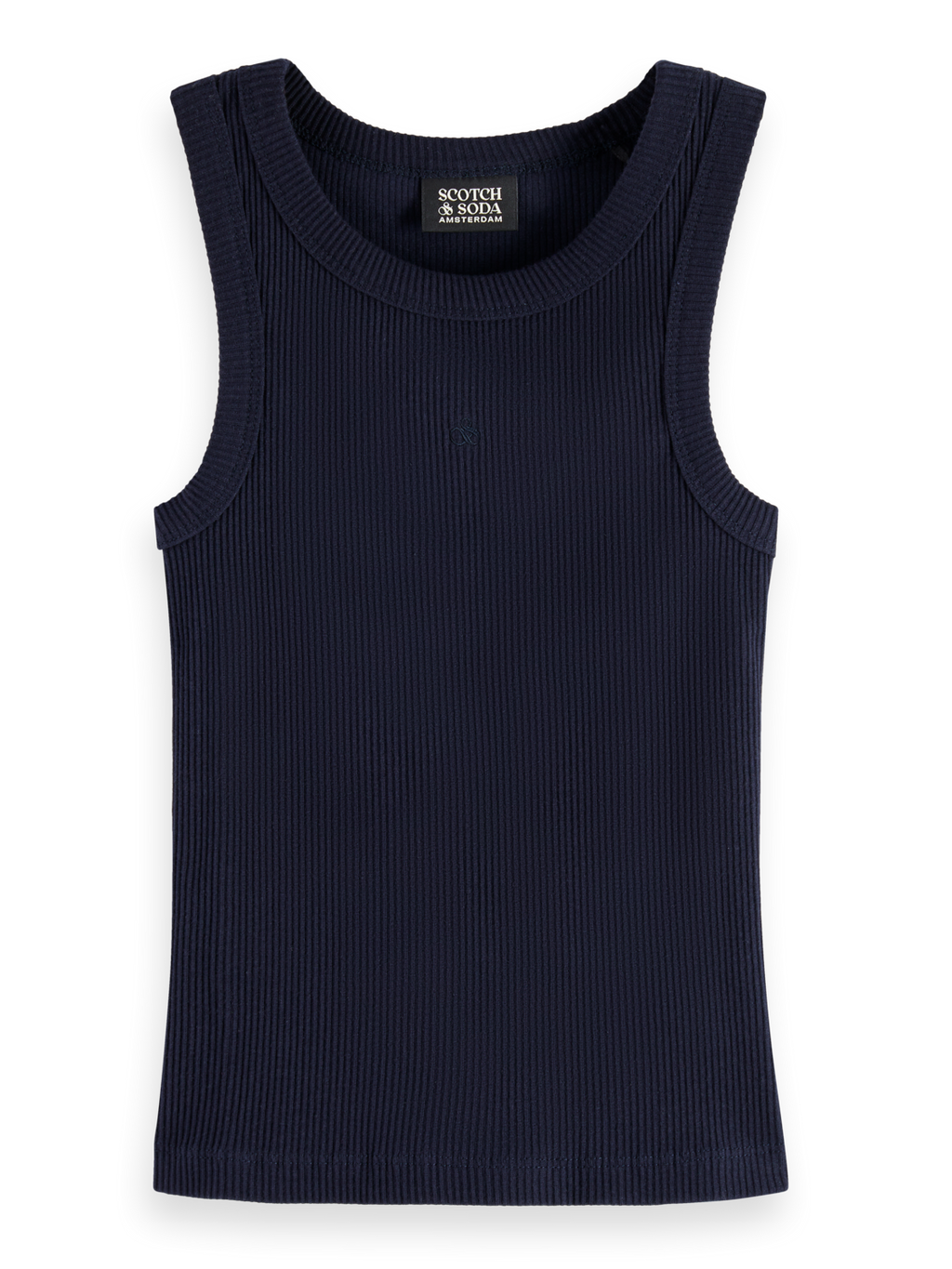 Girls Essentials ribbed slim tank top - SKY CAPTAIN