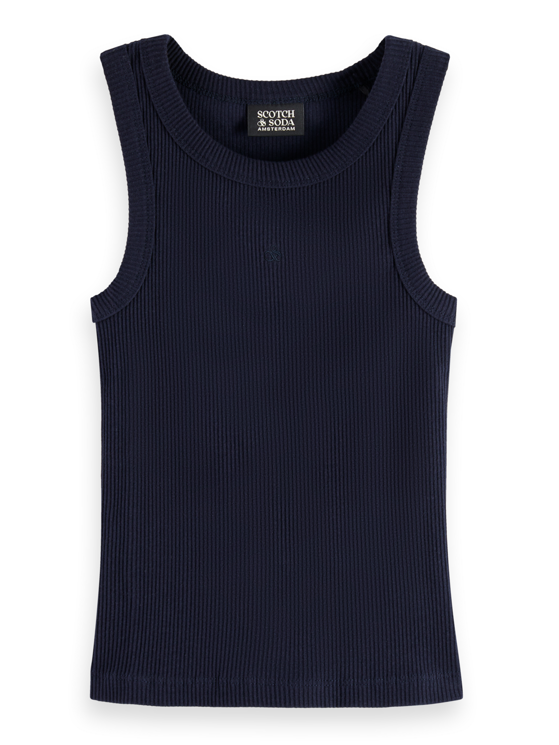 Girls Essentials ribbed slim tank top - SKY CAPTAIN