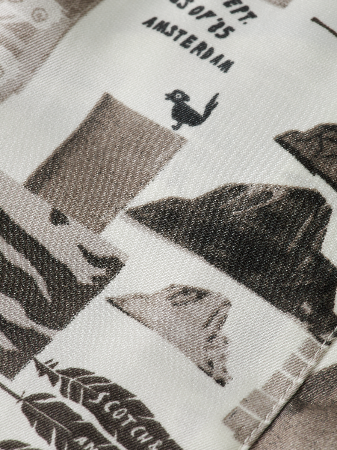Reversible printed quilted bomber