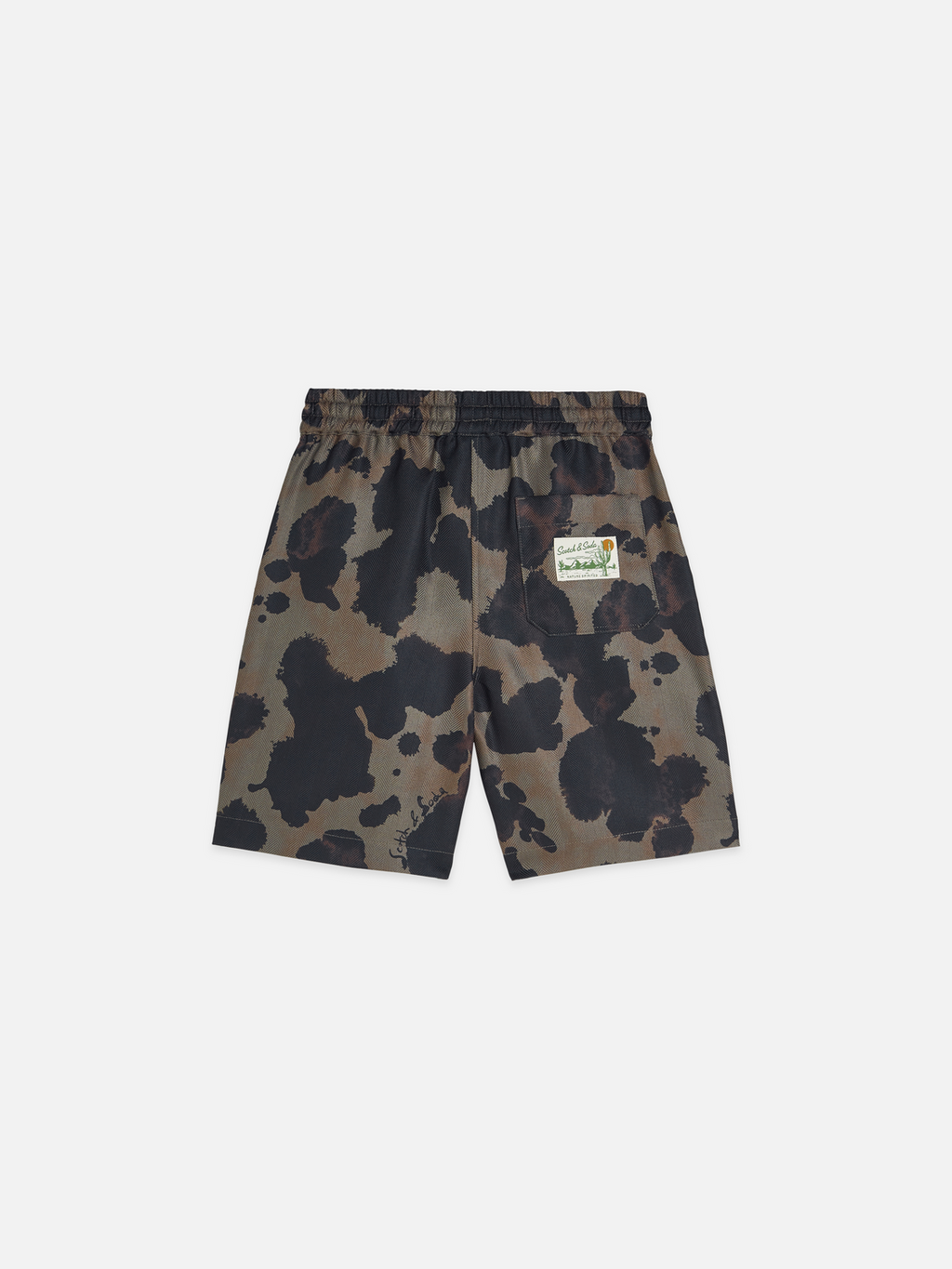 Boys linen blend printed shorts