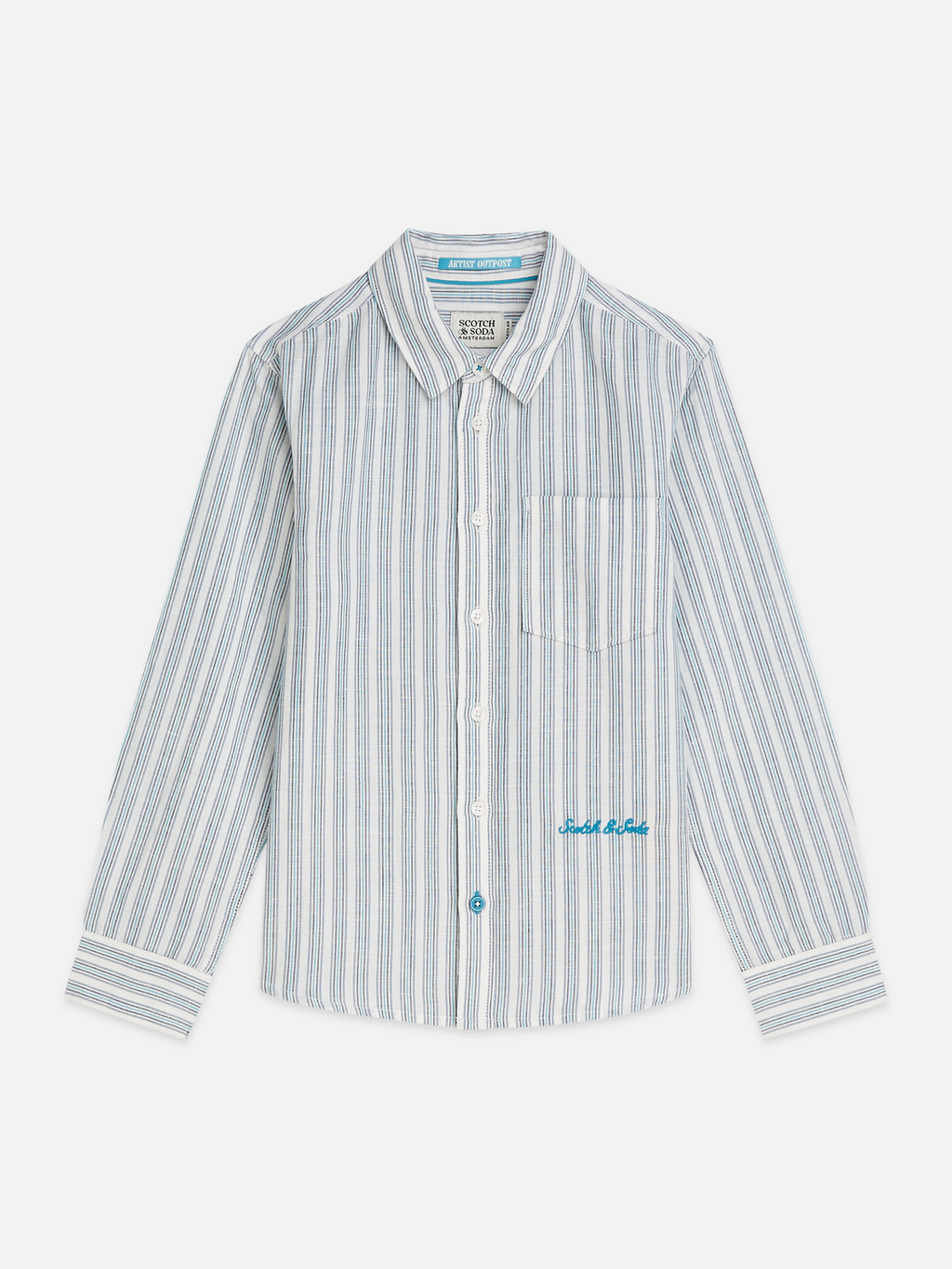 Boys striped linen cotton shirt