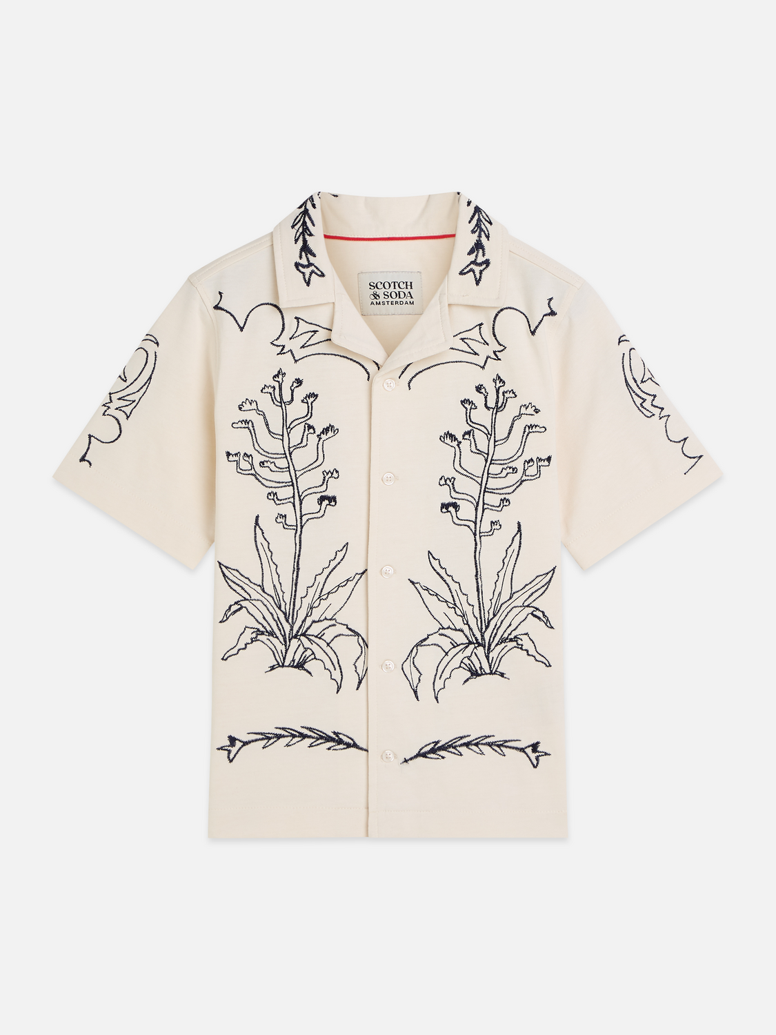 Placed print shortsleeve shirt