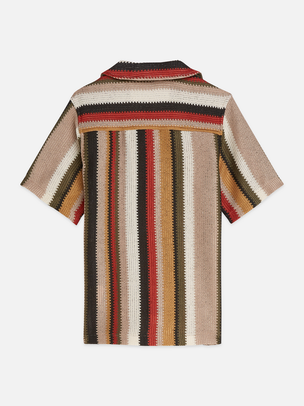 Boys Multicolour knitted stripe short sleeve shirt