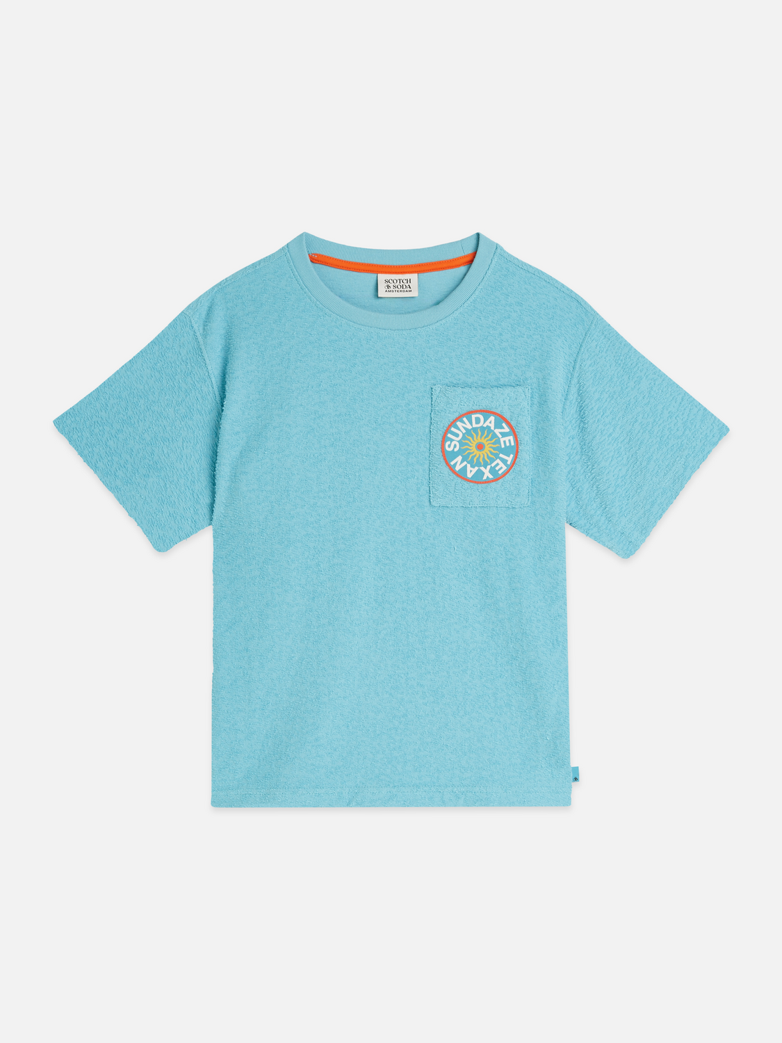 Jacquard toweling relaxed fit T-shirt