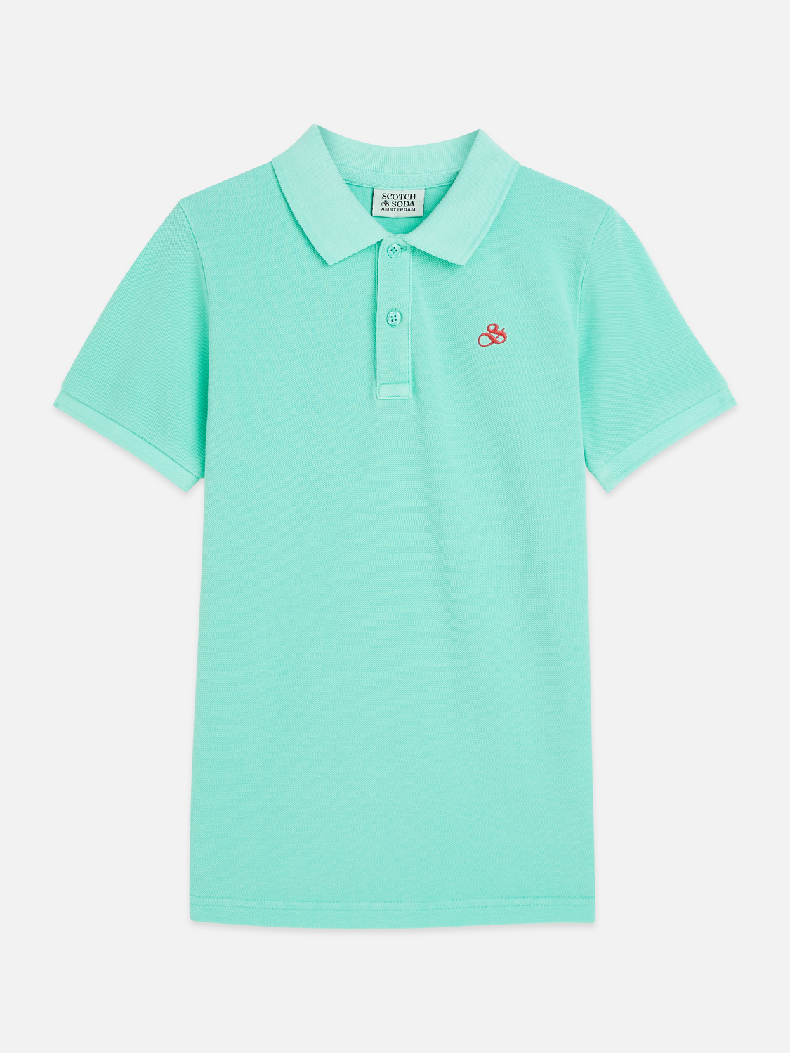Seasonal core chest embroidery pique garmentdyed polo