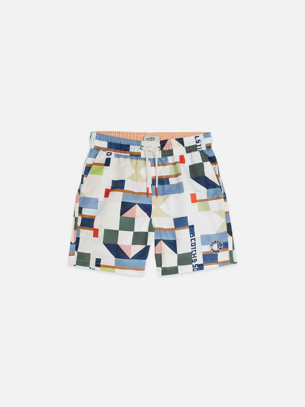 Printed midlength swim shorts