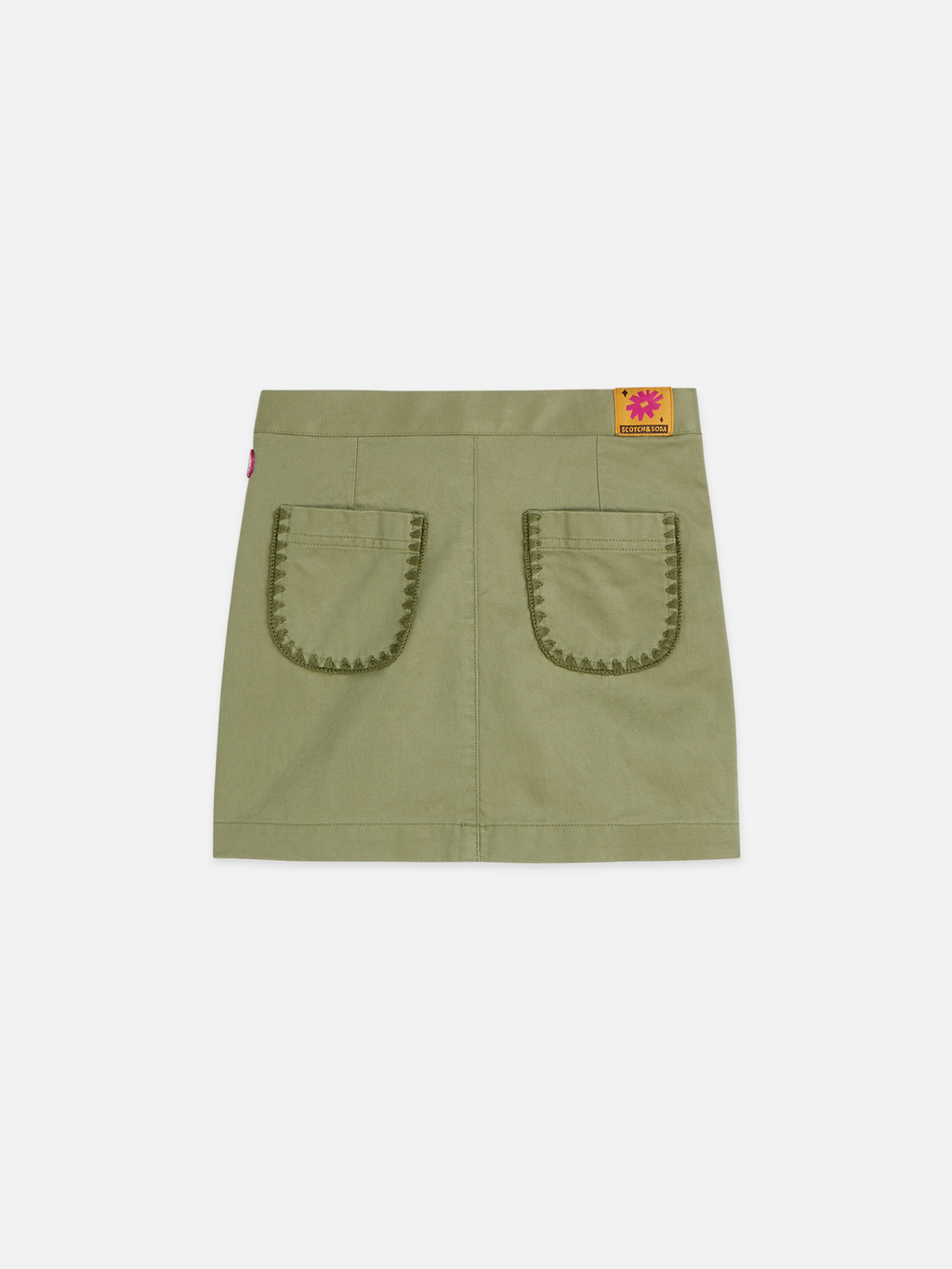 Girls Washed twill mini skirt