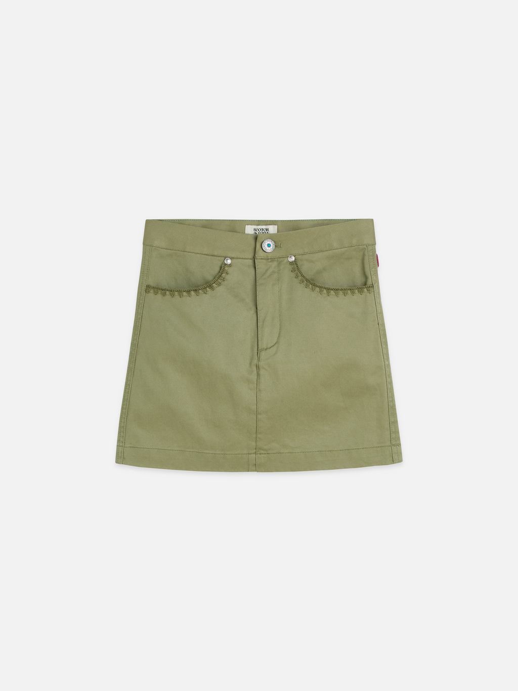 Girls Washed twill mini skirt