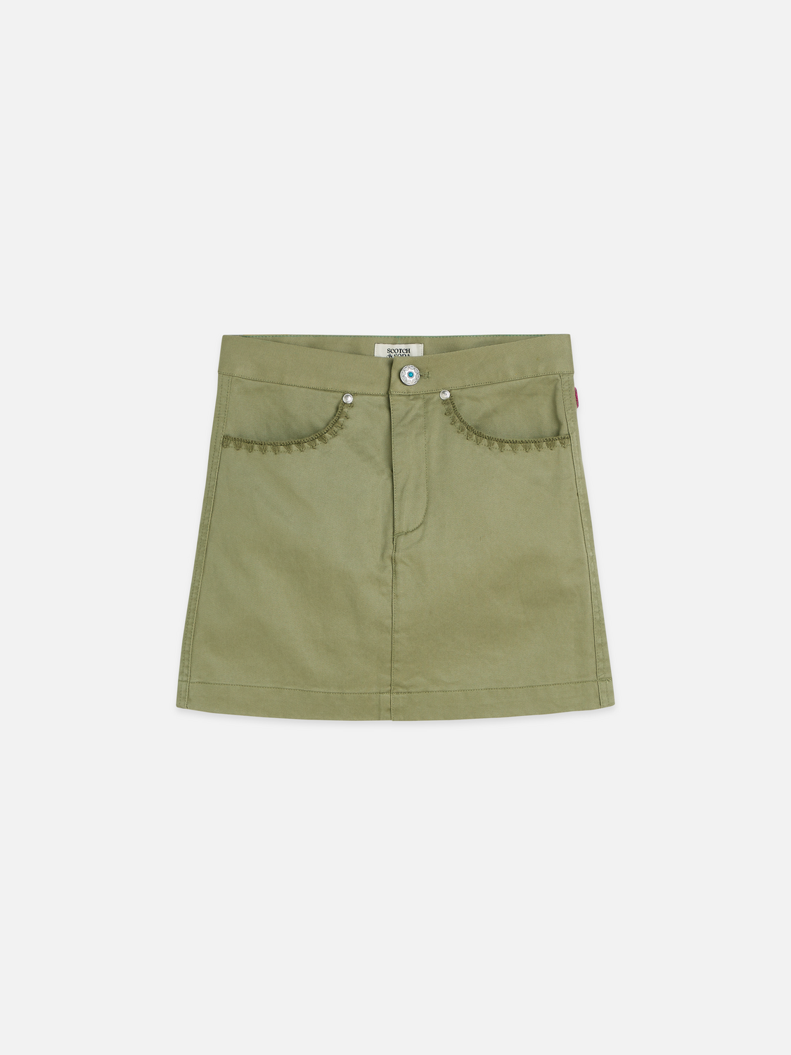 Girls Washed twill mini skirt