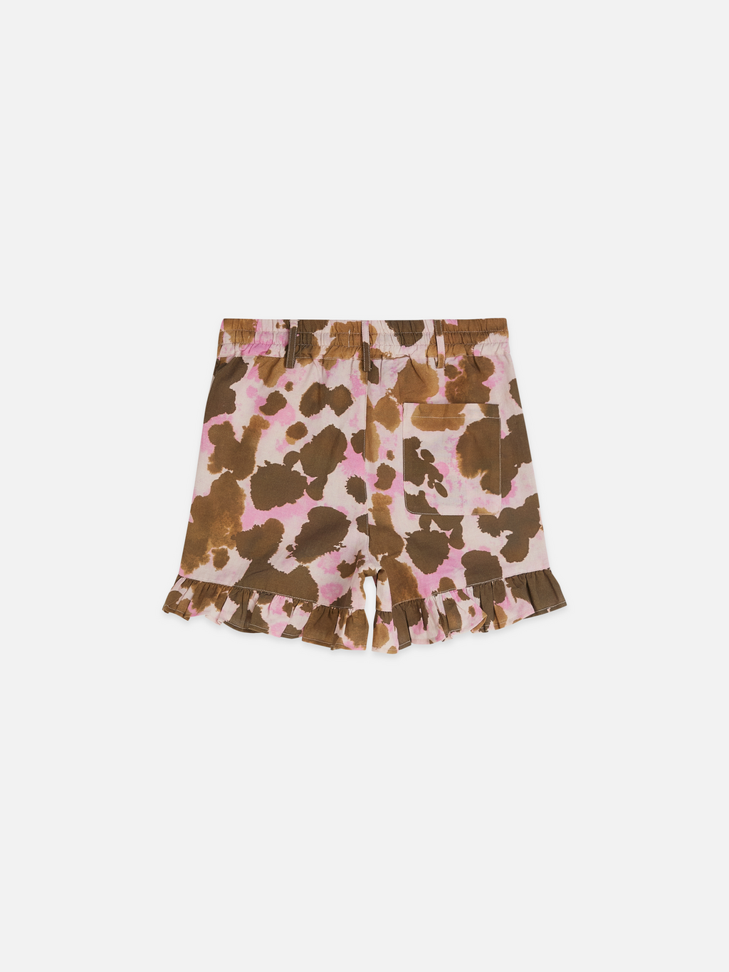 Printed linen shorts
