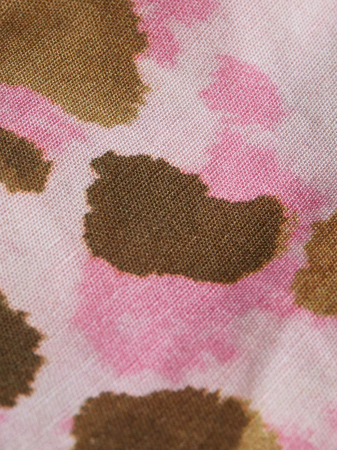 Printed linen shorts