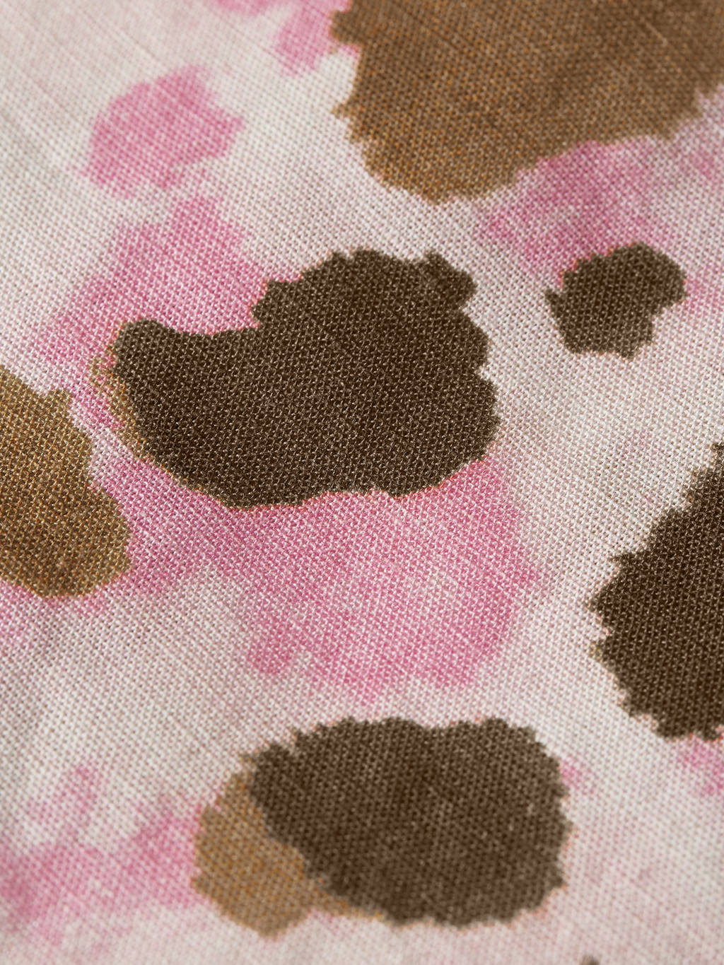 Printed ruffle sleeve linen top