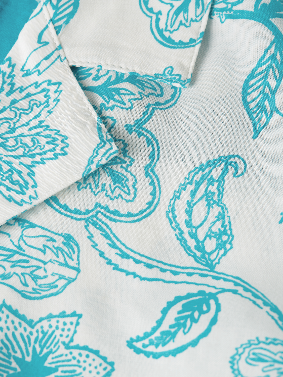 Multiprint ruffle sleeve shirt