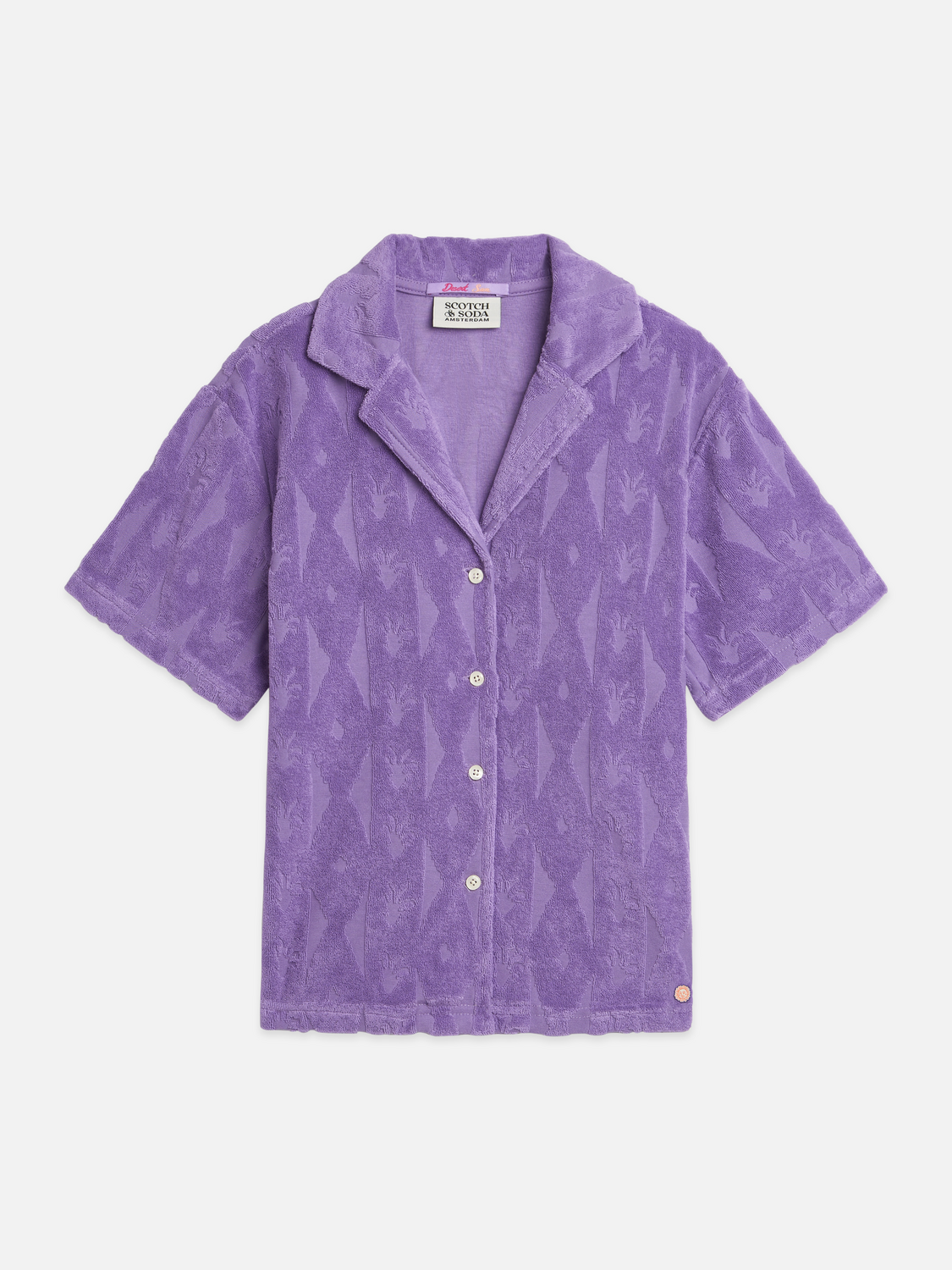 Jacquard towelling shortsleeved shirt